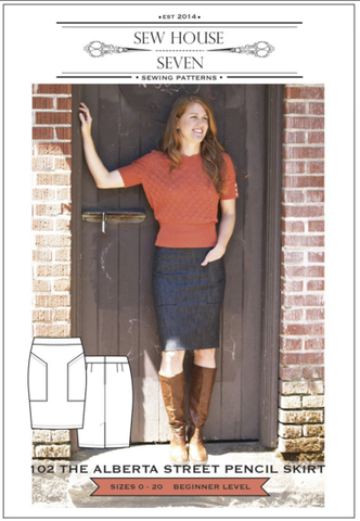 Sew House Seven the Alberta Street Pencil Skirt Sewing Pattern