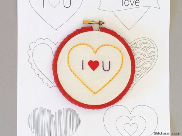 Stitcharama Sweethearts Iron On Embroidery Transfer