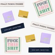 "Sweary Sewists 2.0"  Woven Label by Kylie and the Machine