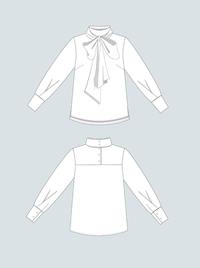 Tie Bow Blouse Pattern XL-3XL -- The Assembly Line Patterns