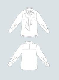 Tie Bow Blouse Pattern XS-L -- The Assembly Line Patterns