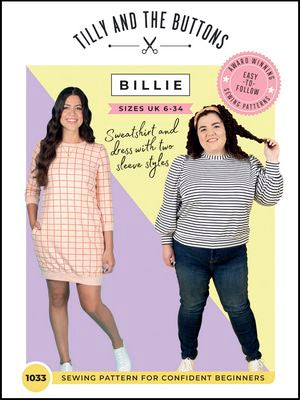 Billie Sweatshirt and Dress Sewing Pattern - Tilly and The Buttons