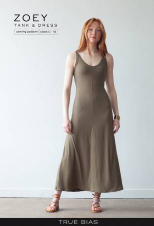 Zoey 0-18 Tank & Dress Pattern -- True Bias