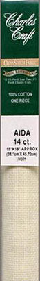 Aida Cloth 14ct Ivory 15in x 18in Tube Pack