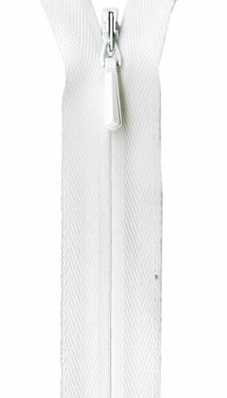 Unique Invisible Zipper White 22in