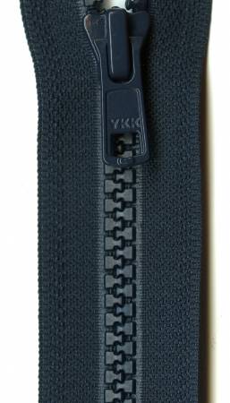 Vislon 1-Way Separating Zipper 18in Navy -- YKK