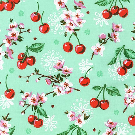 Mint --- Cheery Blossom by Vanessa Lillrose & Linda Fitch from Wishwell -- Robert Kaufman