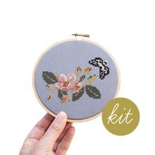 Wild Rose and Moth Embroidery Kit --- Junebug and Darlin