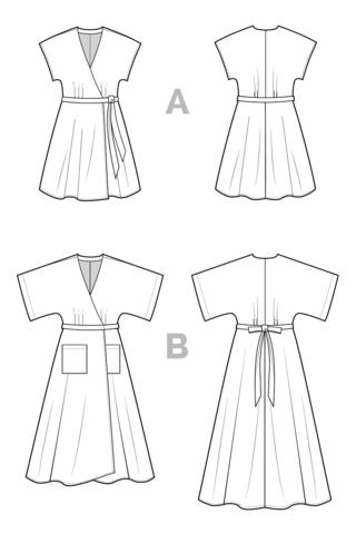 Elodie Wrap Dress Pattern -- Close Core Patterns