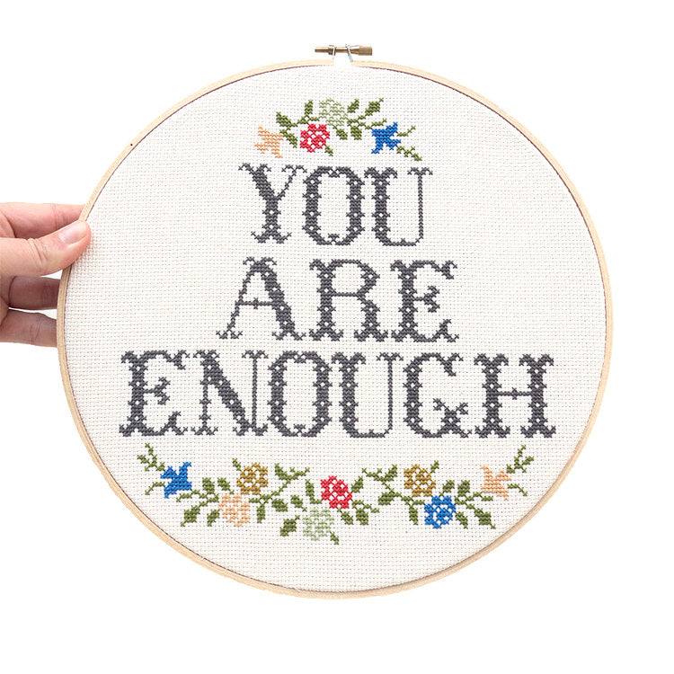 You Are Enough Embroidery Kit --- Junebug and Darlin