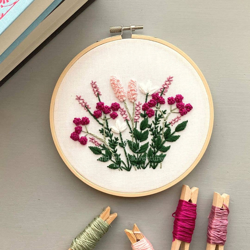 Hand Embroidery Kit - Fuschia Daydream