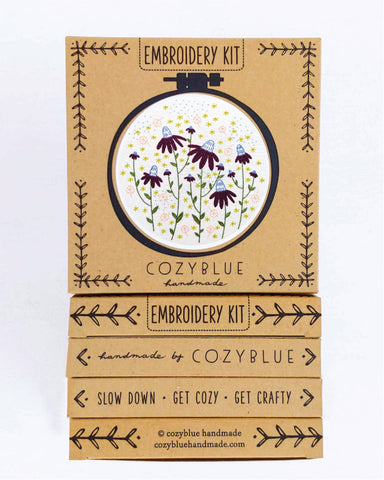 coneflower magic embroidery kit