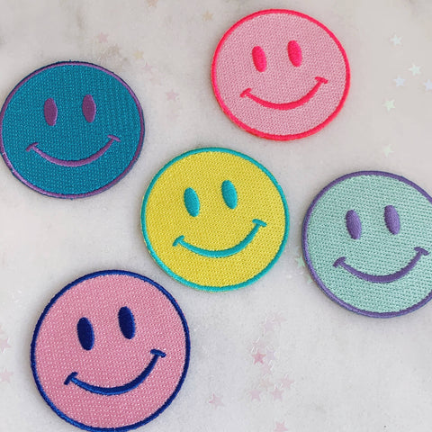 Smiley Face Patch - Mint