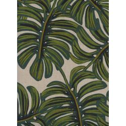 Monstera - Natural Canvas Fabric -- Menagerie -- Cotton + Steel Fabrics