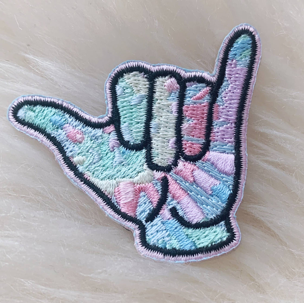 Patch -  Hang Loose Hand - Tie Dye - Patch