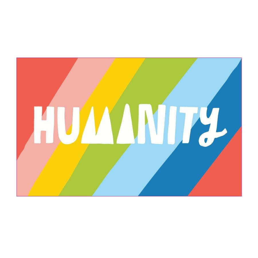 Humanity Rainbow Sticker