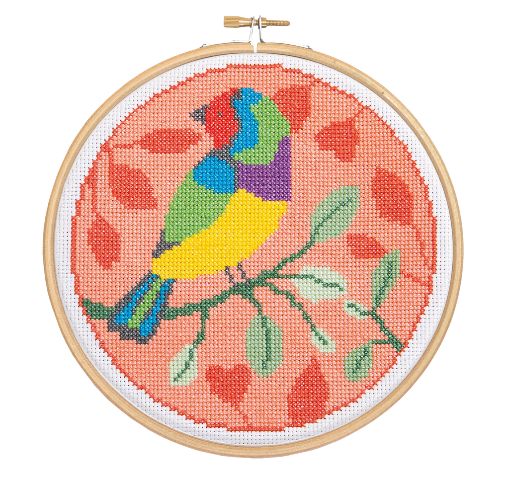 Rainbow Finch Cross Stitch Kit