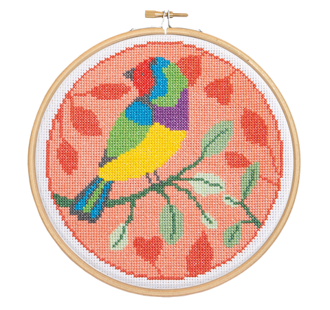 Rainbow Finch Cross Stitch Kit