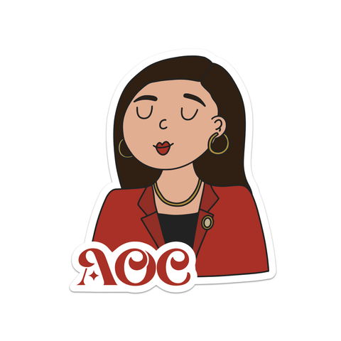 AOC - Alexandria Ocasio-Cortez Women's History Month Sticker