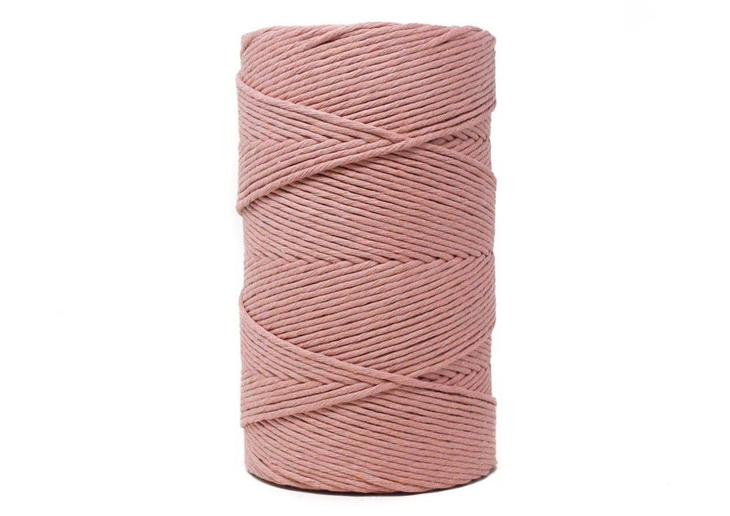 SOFT COTTON CORD  4 MM - 1 SINGLE STRAND - GOLDEN ROSE COLOR
