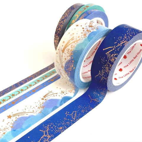 Gold Foil Starry Night Washi Tape Set
