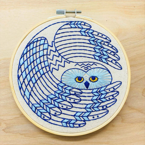 NEW! Snowy Owl Embroidery Kit
