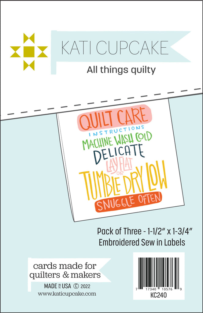 Quilty Instructions Sew in Label Pack