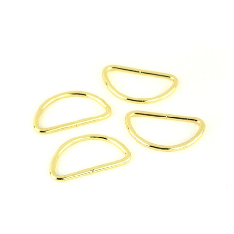 Four D-Rings 1 1/2" -- Gold