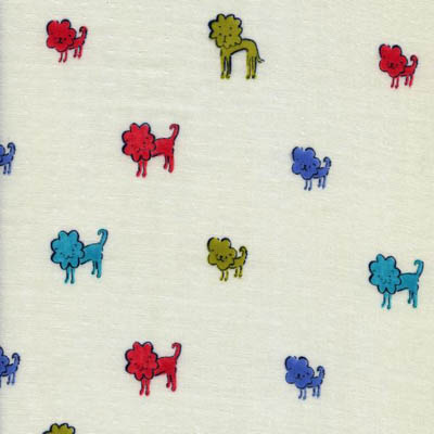 Dog Lions Blue Double Gauze--- Clover --- Cotton + Steel
