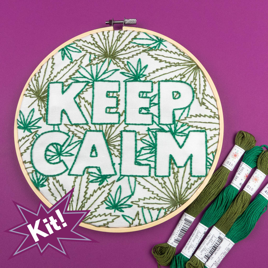 Keep Calm 8" Embroidery Kit -- PopLush Embroidery