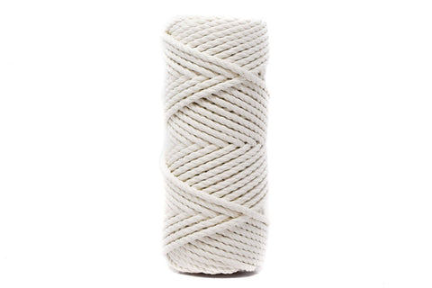 Cotton Rope Zero Waste 5 Mm - 3 Ply - Ivory
