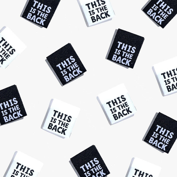 This is The Back Woven Sewing Labels |