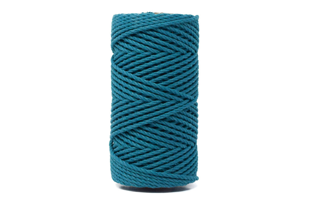 Cotton Rope Zero Waste 3 Mm - 3 Ply - Ocean Teal