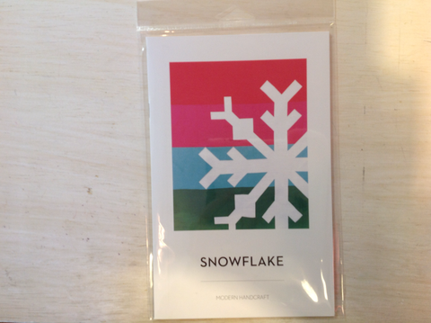 Modern handcraft snowflake quilt pattern