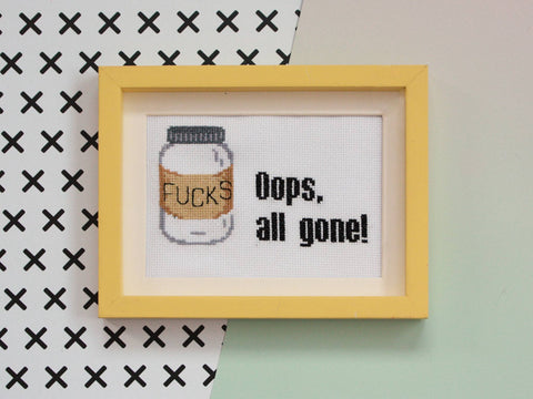 Oops All Gone - Cross Stitch Kit