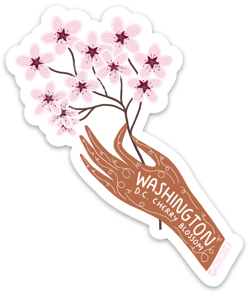 Flower Sticker Dc DC State Flower Sticker – Three Little Birds Sewing Co.