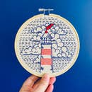 Lighthouse Embroidery Kit by Hook, Line, and Tinker Embroidery