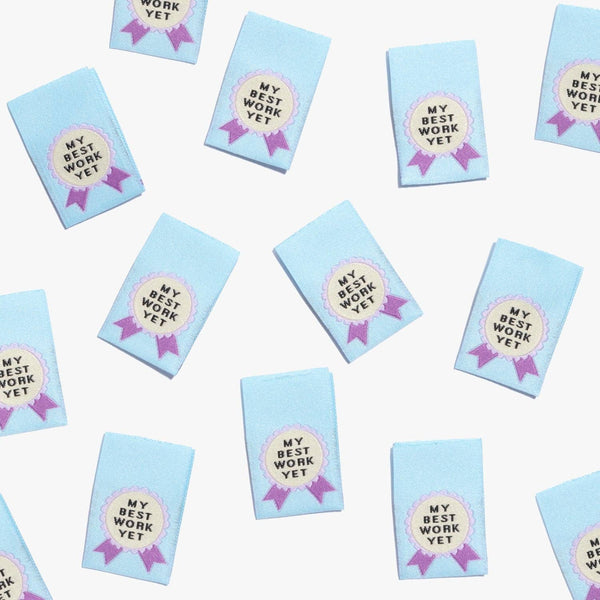 My Best Work Yet Woven Sewing Labels | Kylie + The Machine
