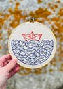 Hope Floats My Boat Embroidery Kit by Hook, Line, and Tinker Embroidery