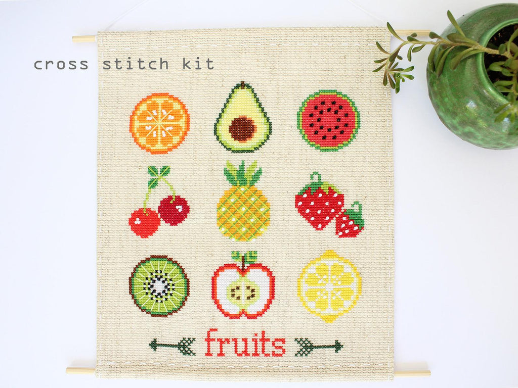 Fruit Sampler - Modern Counted Cross Stitch kit by Diana Watters