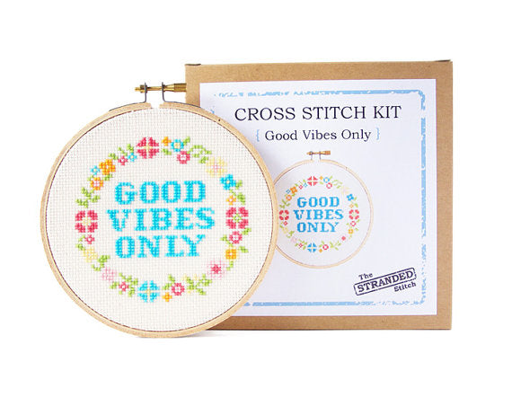 Good Vibes Only Cross Stitch --- Stranded Stitch
