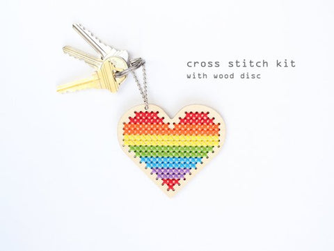 Sweetheart - Modern Counted Cross Stitch Wood kit by Diana Watters