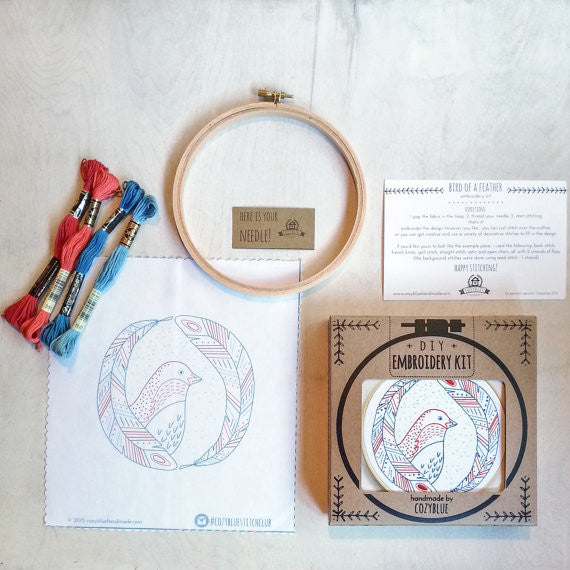 Bird of a Feather Embroidery Kit by Cozy Blue