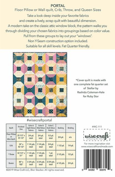 Portal Quilt Pattern --  Wise Craft Quilts