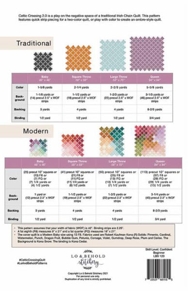 Celtic Crossing Quilt Pattern -- Lo & Behold Stitchery