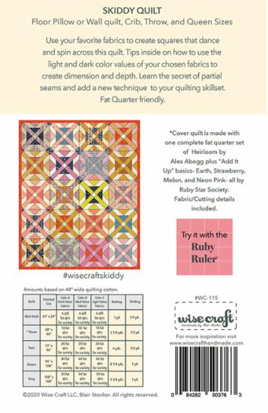 Skiddy Quilt Pattern --  Wise Craft Quilts