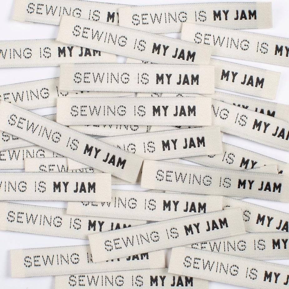 "Sewing Is My Jam"  Woven Label by Kylie and the Machine