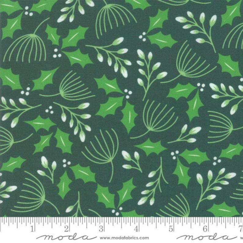 Happy Hollydays in Pine -- Northern Light -- Annie Brady for Moda Fabrics