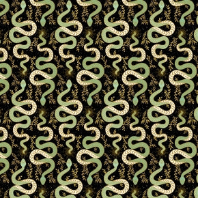 Phantasmagorian - Snake Eyes Metallic -- Myth + Dream - Dreamland by Mercedes Cortez for Cotton + Steel