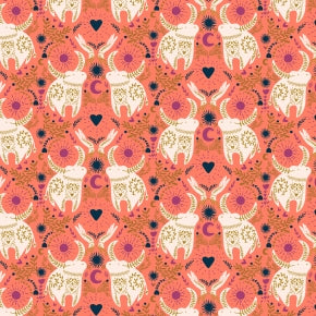 Strong As An Ox - Heart On Fire Metallic -- Myth + Dream - Dreamland by Mercedes Cortez for Cotton + Steel